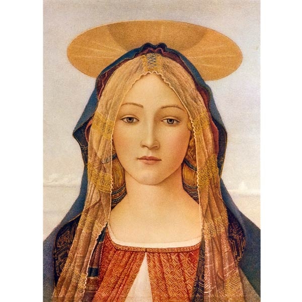 Picture of Virgin by Botticelli 5 x 7