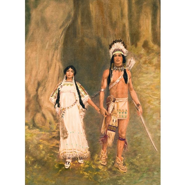 Picture of Hiawatha and Minnehaha 5 x 7