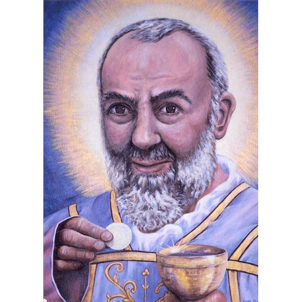 Picture of Padre Pio unlaminated 5 x 7