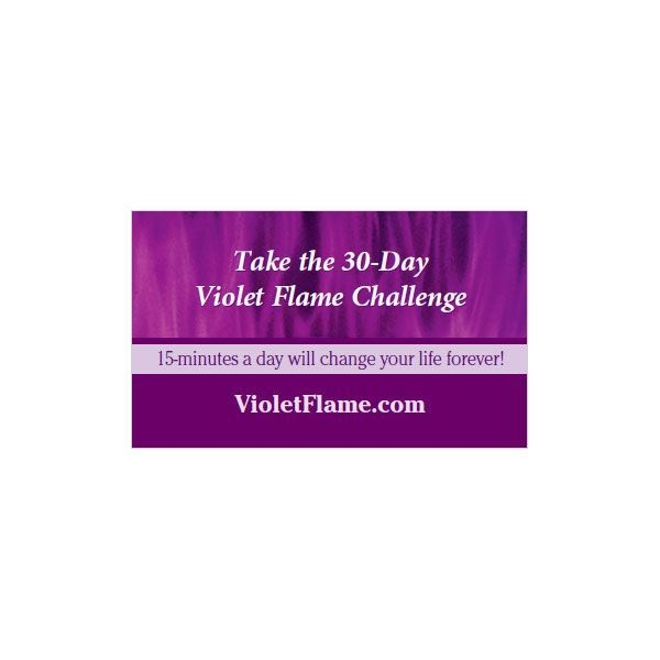 Violet Flame Challenge Website Cards - 25 Pack