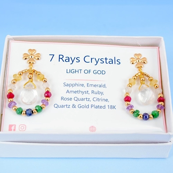 Picture of Seven Rays Crystal Earrings