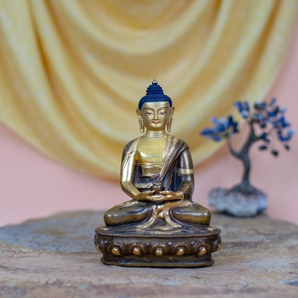 Picture of Amitabha Buddha Statue, Partly Gilded