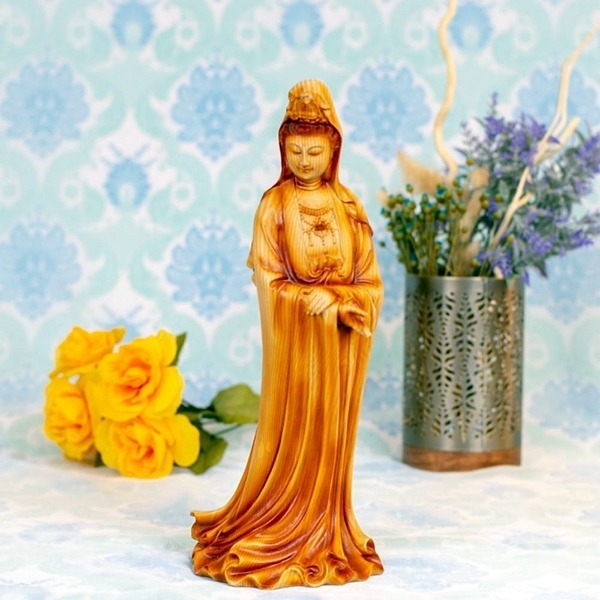 Picture of Kuan Yin Standing Faux Wood