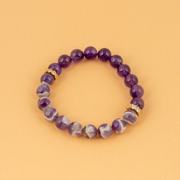 Picture of Marbled and Solid Amethyst Bracelet