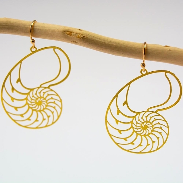 Picture of Nautilus Sacred Geometry Earrings