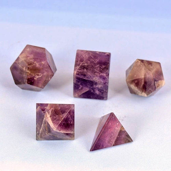 Picture of Amethyst Platonic Solids