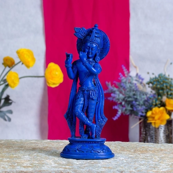 Picture of Blue Krishna 9 " tall
