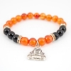 Picture of Happy Buddha Carnelian and Black Onyx Bracelet