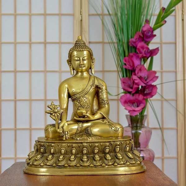 Picture of Medicine Buddha - Brass 10.5 inches