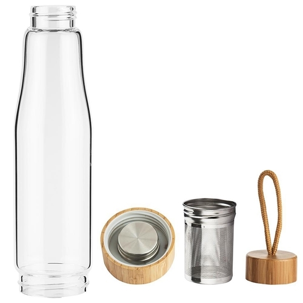 Tea Infuser Glass Bottle with Bamboo EndsThe Summit Lighthouse Spiritual Store
