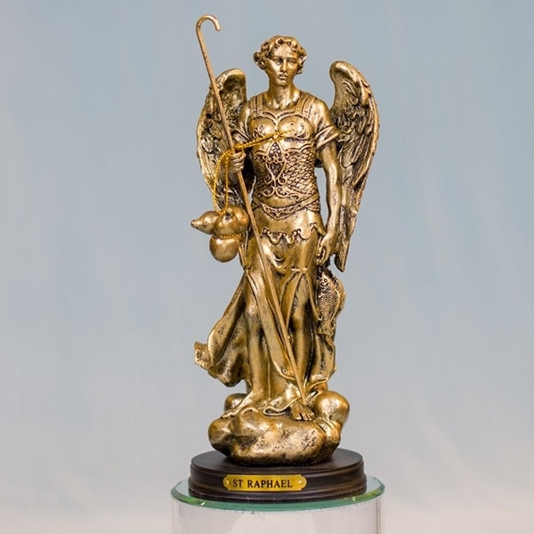 Picture of Archangel Raphael 9" Resin Statue 