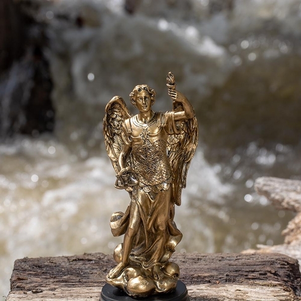 Picture of Archangel Uriel Bronze 8.5" Statue