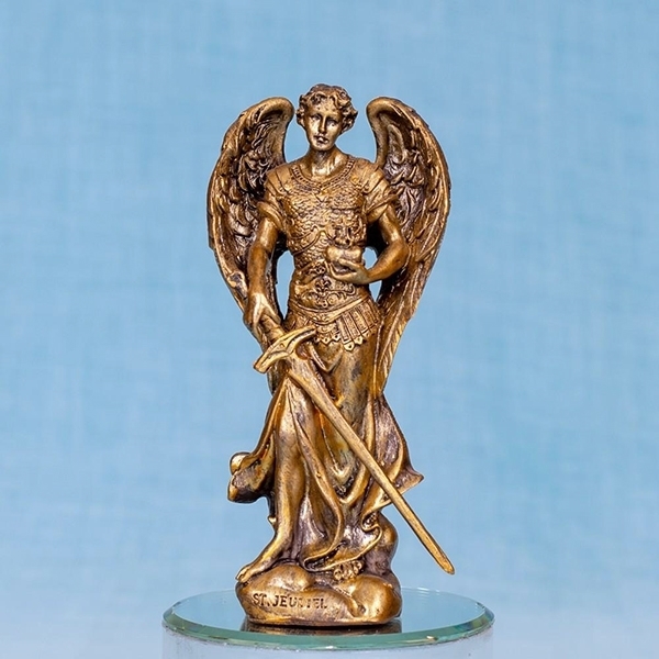 Picture of Archangel Zadkiel Golden/Bronze  5" Statue