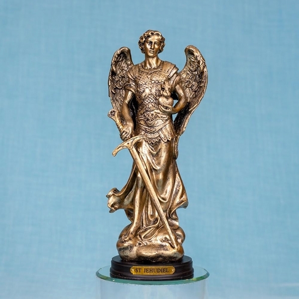Picture of Archangel Zadkiel Bronze Statue, 8.5"