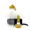 Picture of Crystal and Gem Water Bottles with Bamboo Cap and Base