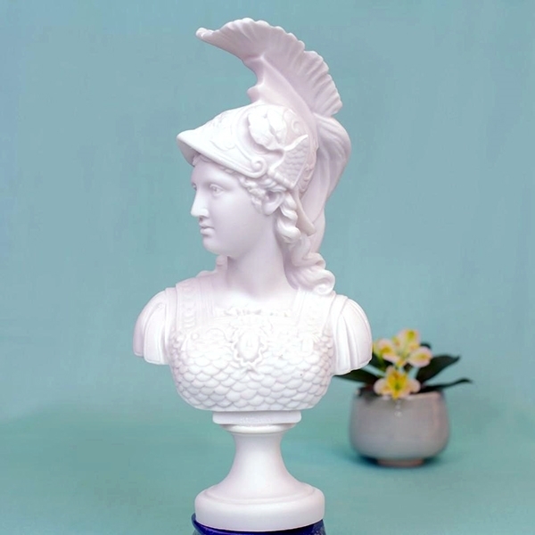 Picture of Pallas Athena Statue Bonded Marble Bust 13.5" Tall