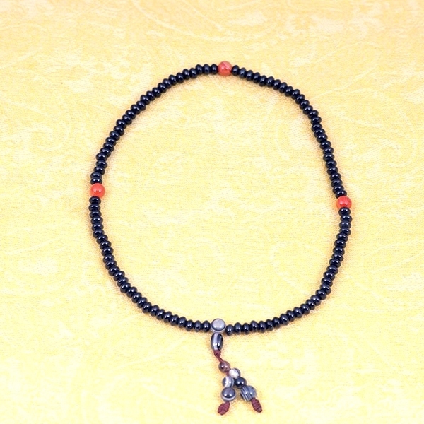 Picture of Mala Dark Reddish probably Oynx Gemstone