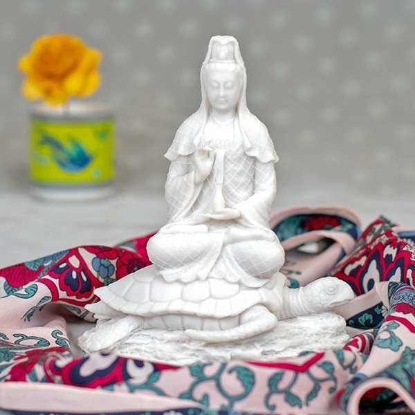 Picture of Kuan Yin Sitting on a Sea Turtle- Height: 7.5 x 8.5" wide 