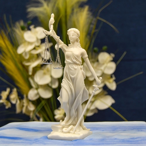 Picture of Lady Justice, bonded marble, small 8"tall