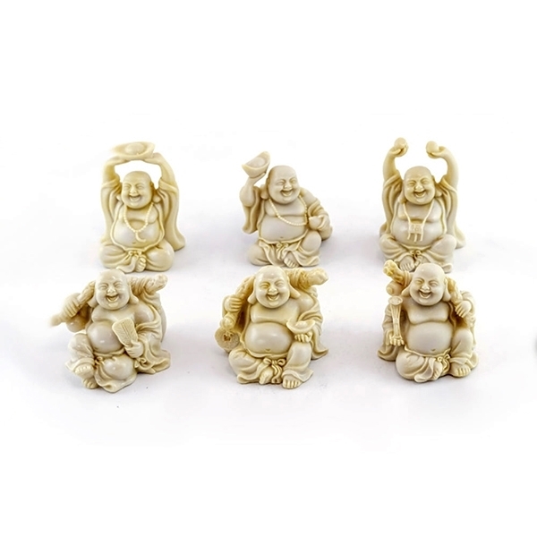 Picture of Happy Buddhas (6), Ivory colored 2-2.5" tall