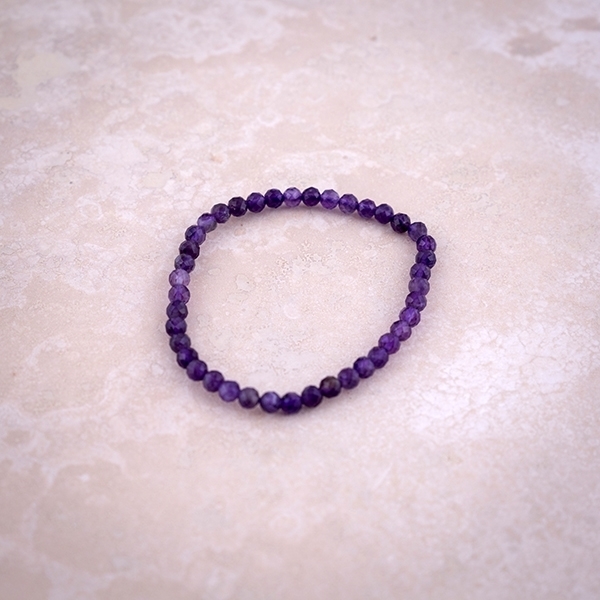 Picture of Amethyst Faceted Bracelet, 5 mm