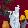 Picture of Krishna Ivory Marble Statue, 10-Inch