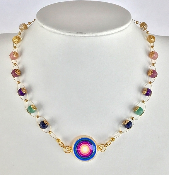Picture of Crystals of the 7 Rays Necklace-16" long