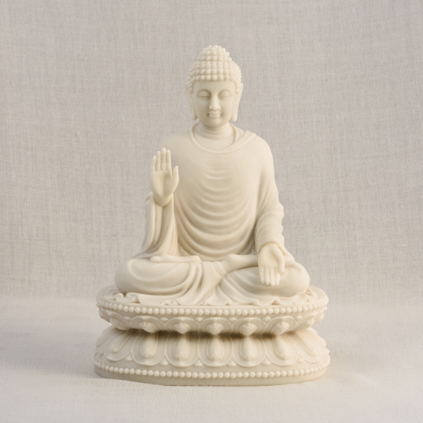 Picture of Shakyamuni Buddha White Bonded Marble-9" tall