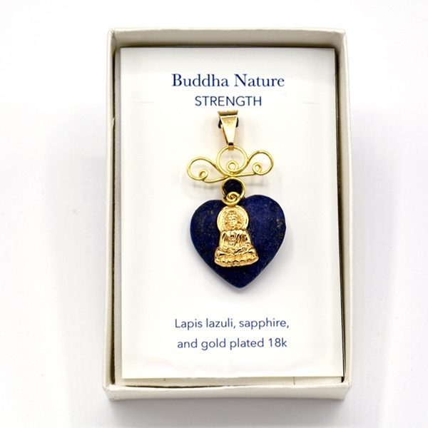 Picture of Buddha Heart Pendant w/ Lapis