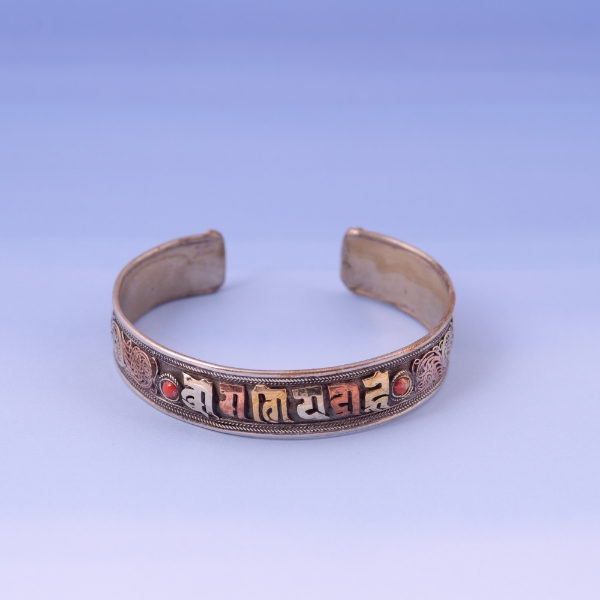 Picture of Tibetan Bracelets with OM Mantra Coral
