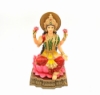 Picture of Lakshmi, sitting on a lotus - hand painted 8"