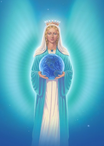 Picture of Virgin Mary Holding Globe