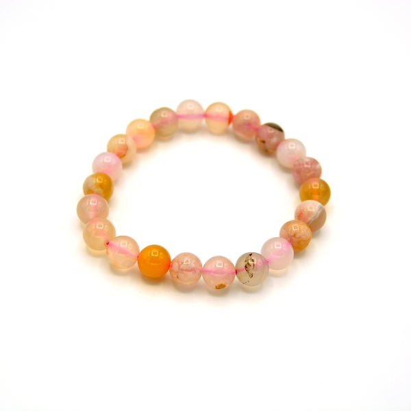 Picture of Cherry Blossom agate bracelet 2.5" x 2.5"