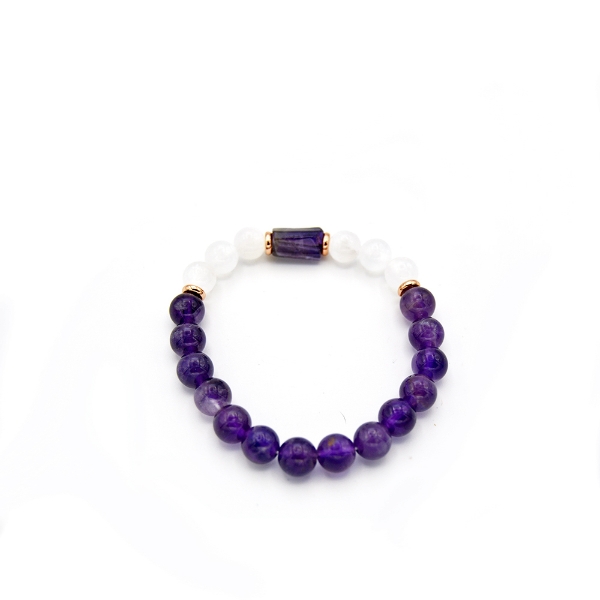 Picture of Amethyst and Selenite bracelet 8 mm