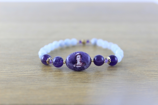 Picture of Lady Portia Bracelet with amethyst and aquamarine